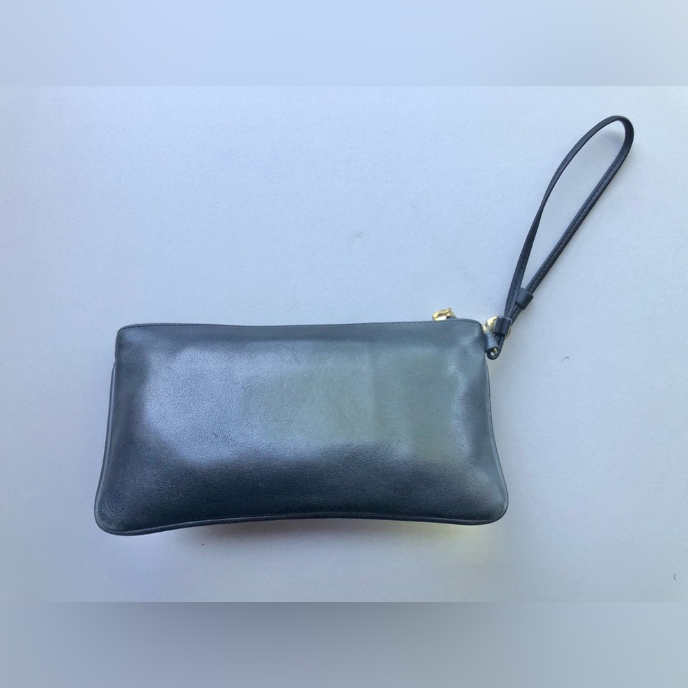 Vintage COACH Black Leather Turnlock Legacy Wristlet - Picture 2 of 14